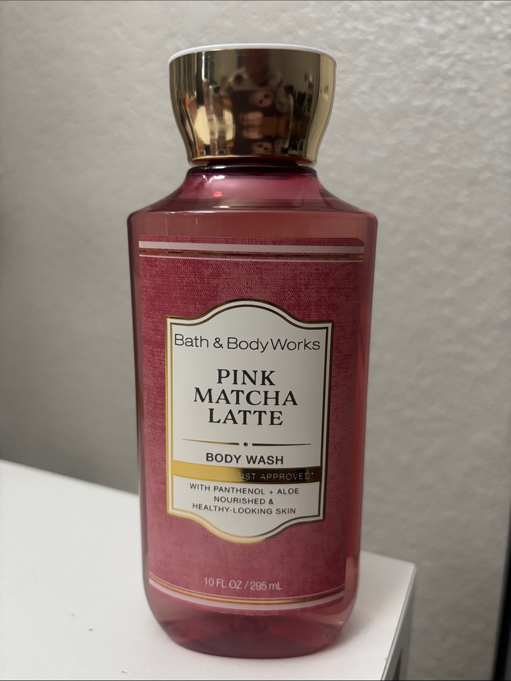 NEW Bath & Body Works Pink Matcha Latte Body Wash - Pink with Gold Cap